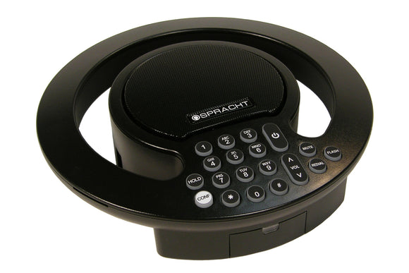 Spracht CP-2018-1 Aura SOHO Plus 5 Microphone Full-Duplex Analog Conference Phone with Expanded Capability (Black)