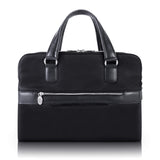 McKlein 18585 USA Hartford Nylon Dual Compartment Briefcase Black