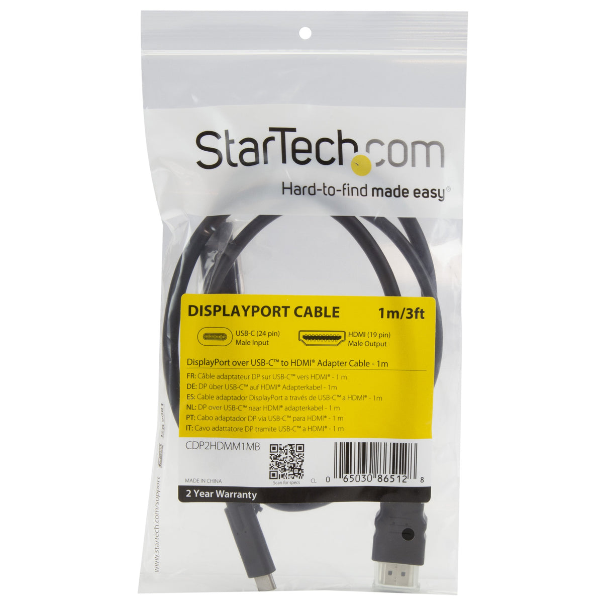 1M USB Type C to HDMI CAB LE - USB C to HDMI - 4K