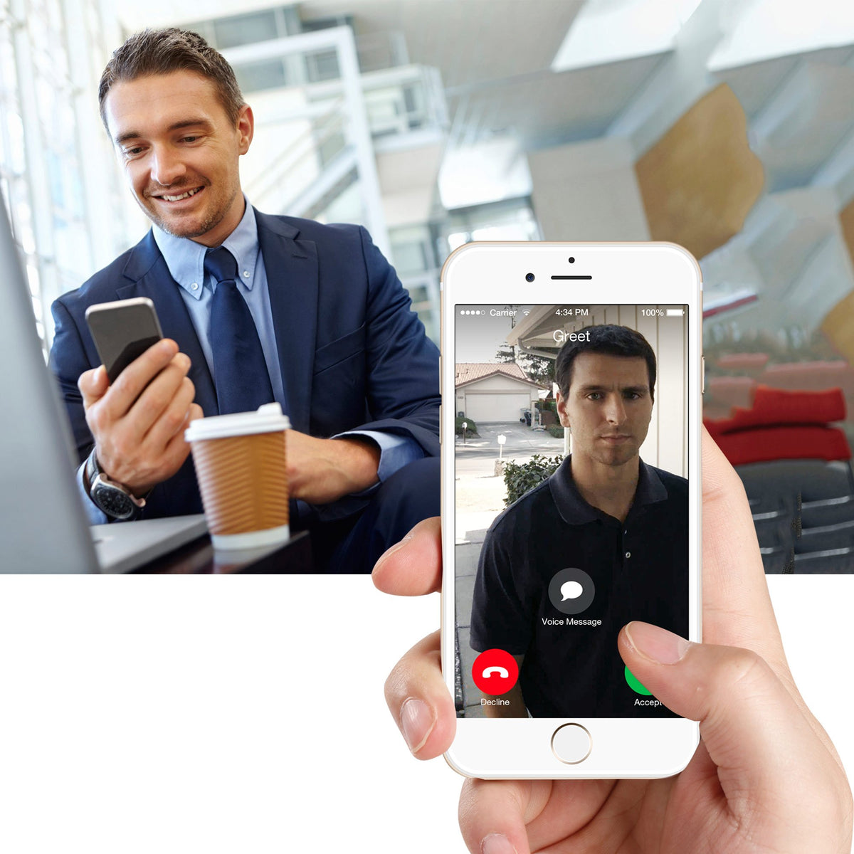 Open Box ZMODO ZM-SHD003B Greet - Smart WiFi Video Doorbell (Black/Silver)