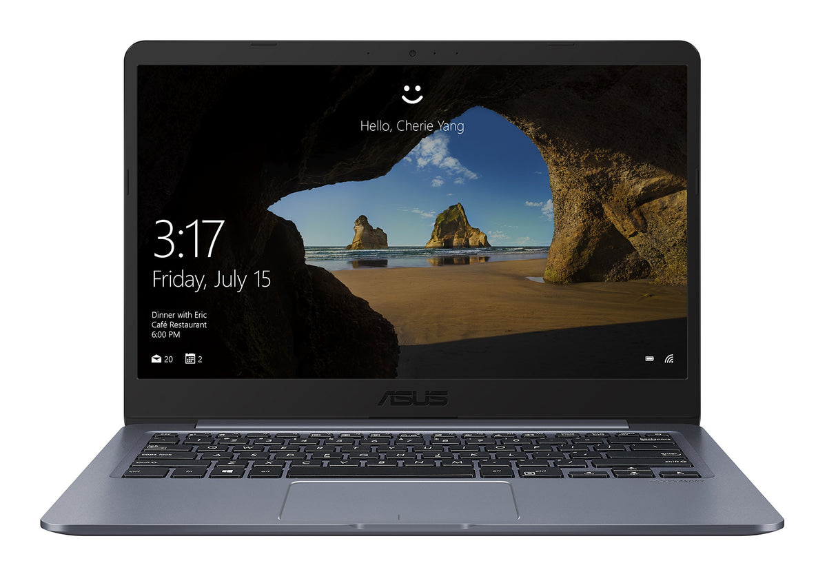 Asus 14" Thin and Light Laptop, Intel Pentium Silver N5000 (up to 2.7GHz), 4GB DDR4 RAM, 64GB EMMC, Windows 10 HOME S  L406MA-DS24