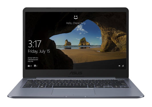 Asus 14" Thin and Light Laptop, Intel Pentium Silver N5000 (up to 2.7GHz), 4GB DDR4 RAM, 64GB EMMC, Windows 10 HOME S  L406MA-DS24