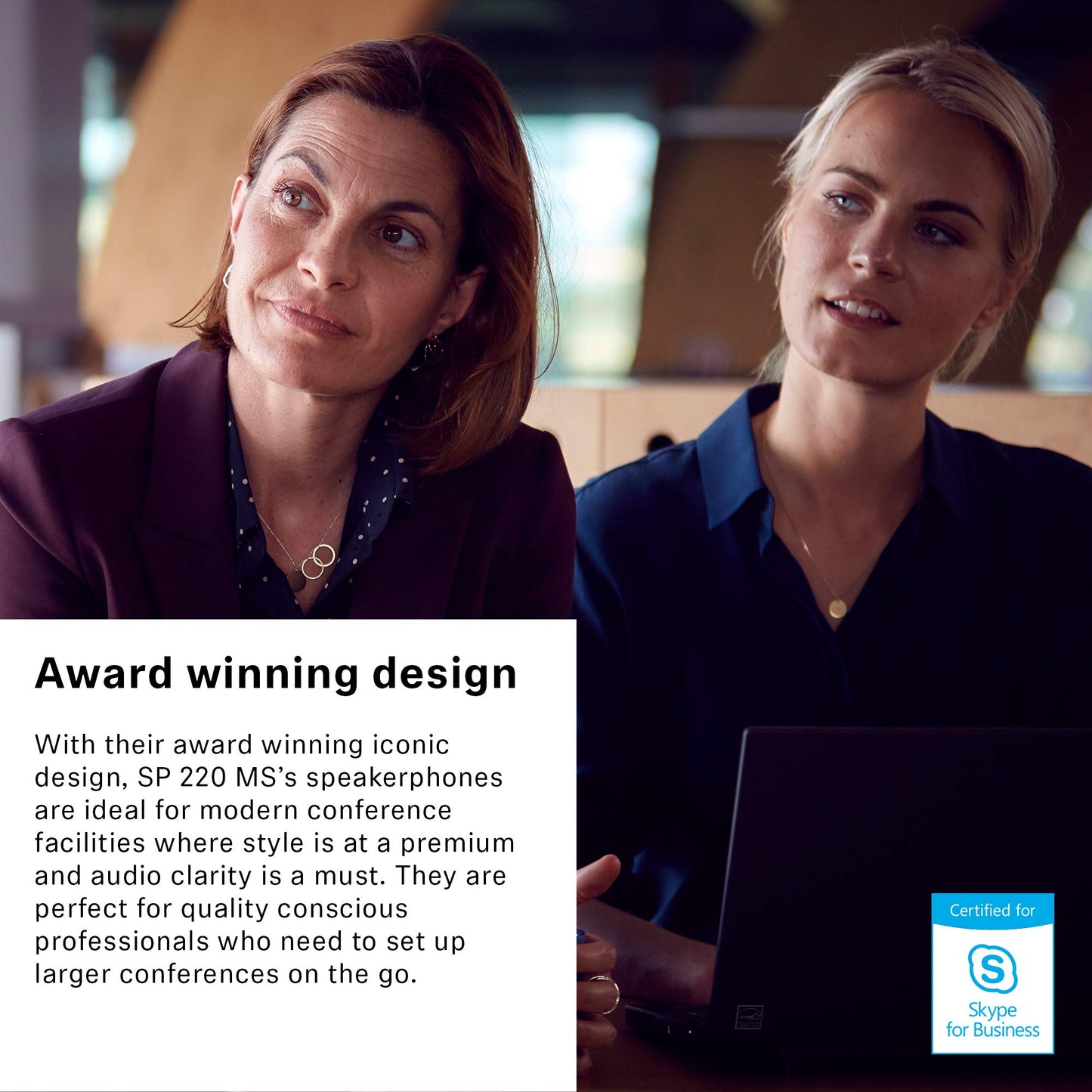 Samsung SP 220 MS (507211) - Sound-Enhanced, User-Friendly Mobile Speaker Phone | for Desk/Mobile Phone & Softphone/PC Connection | Skype for Business Certified w/Major UC Platform Compatibility