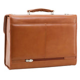 McKlein, I Series, North Park, Full Grain Cashmere Napa Leather, 15" Leather Executive Laptop Briefcase, Brown (46554)