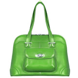 McKlein 96651 USA Avon 15" Leather Ladies' Laptop Briefcase Green