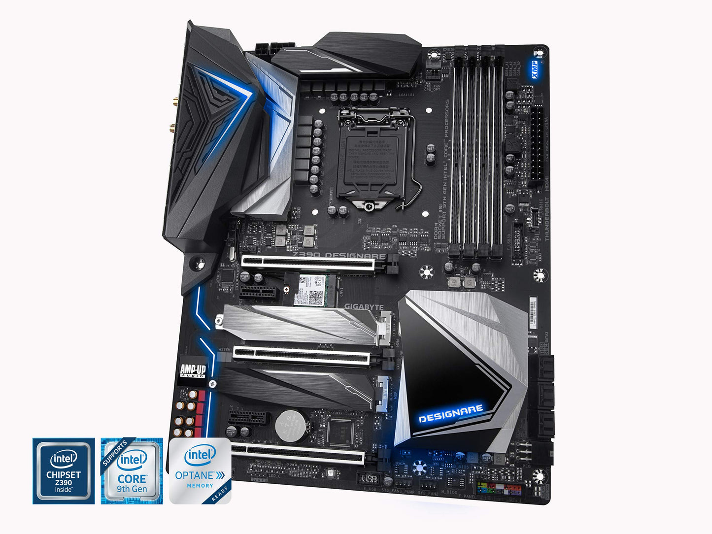 GIGABYTE Z390 DESIGNARE Gigabyte (Intel LGA1151/Z390/ATX/2xM.2/Thunderbolt 3/Onboard AC Wifi/12+1 Phases Digital Vrm