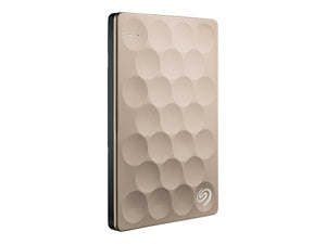 Seagate Backup Plus Ultra Slim 1TB Portable External Hard Drive, Gold (STEH1000101)