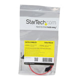 StarTech.com 18in SATA to Left Side Angle SATA Serial ATA Cable - Straight to Left Side Angled SATA Cable 18 Inch (SATA18LSA1)