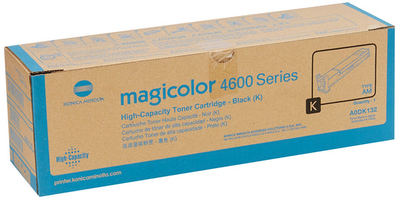 Konica A0DK132 High Capacity Black Toner Cartridge for Magicolor 4650DN / 4650EN / 4690MF/ 495MF Printers.