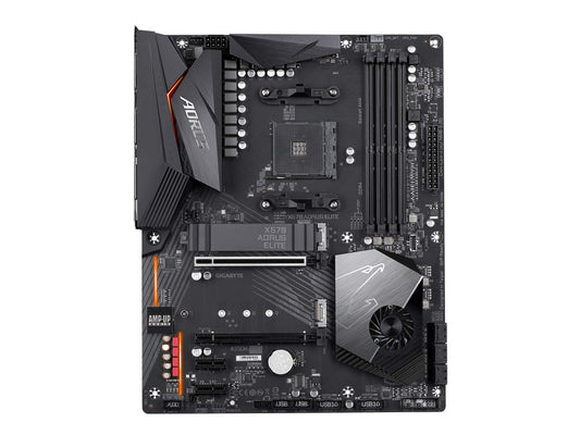 GIGABYTE X570 AORUS Elite (AMD 3rd Gen Ryzen AM4/X570/ATX/PCIe4.0/DDR4/Realtek ALC1200/Rear USB 3.1 Gen2 Type C/RGB Fusion 2.0/Dual M.2 Thermal Guard/Gaming Motherboard)
