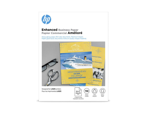 HP Brochure Paper, Glossy, 8.5x11, 150 Sheets