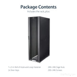 StarTech.com 42U Server Rack Cabinet - 4-Post Adjustable Depth (5.2" to 35") IT Network Equipment Rack Enclosure with Casters - 3315lbs (RK4242BK24)
