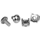 StarTech.com M6 Mounting Screws and Cage Nuts for Server Rack Cabinet 1 Package (CABSCREWM62)
