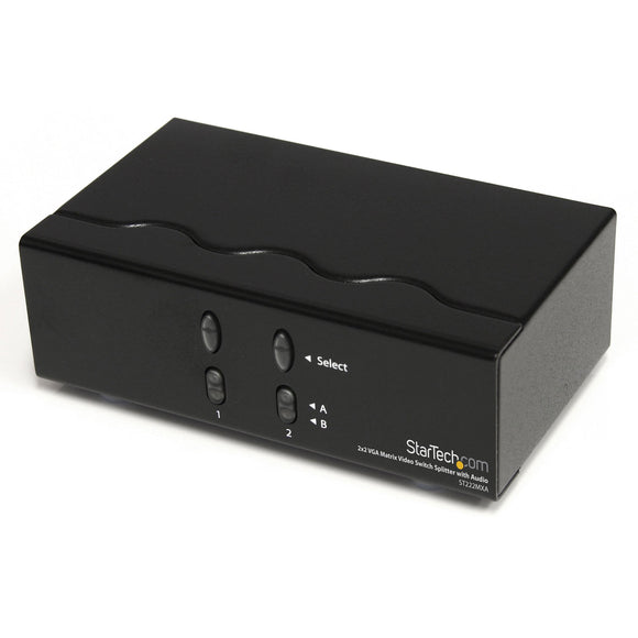 StarTech.com 2x2 VGA Matrix Video Switch Splitter with Audio - Video/audio switch - desktop - ST222MXA