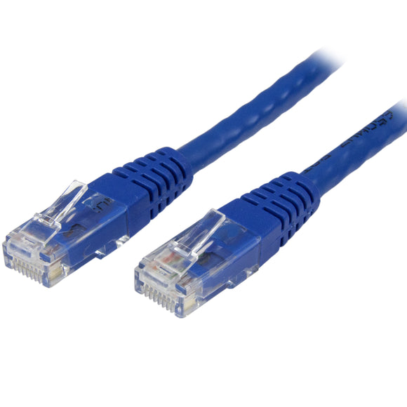 Cat6 Ethernet Cable - 2 ft - Blue - Patch Cable - Molded Cat6 Cable - Short Network Cable - Ethernet Cord - Cat 6 Cable - 2ft