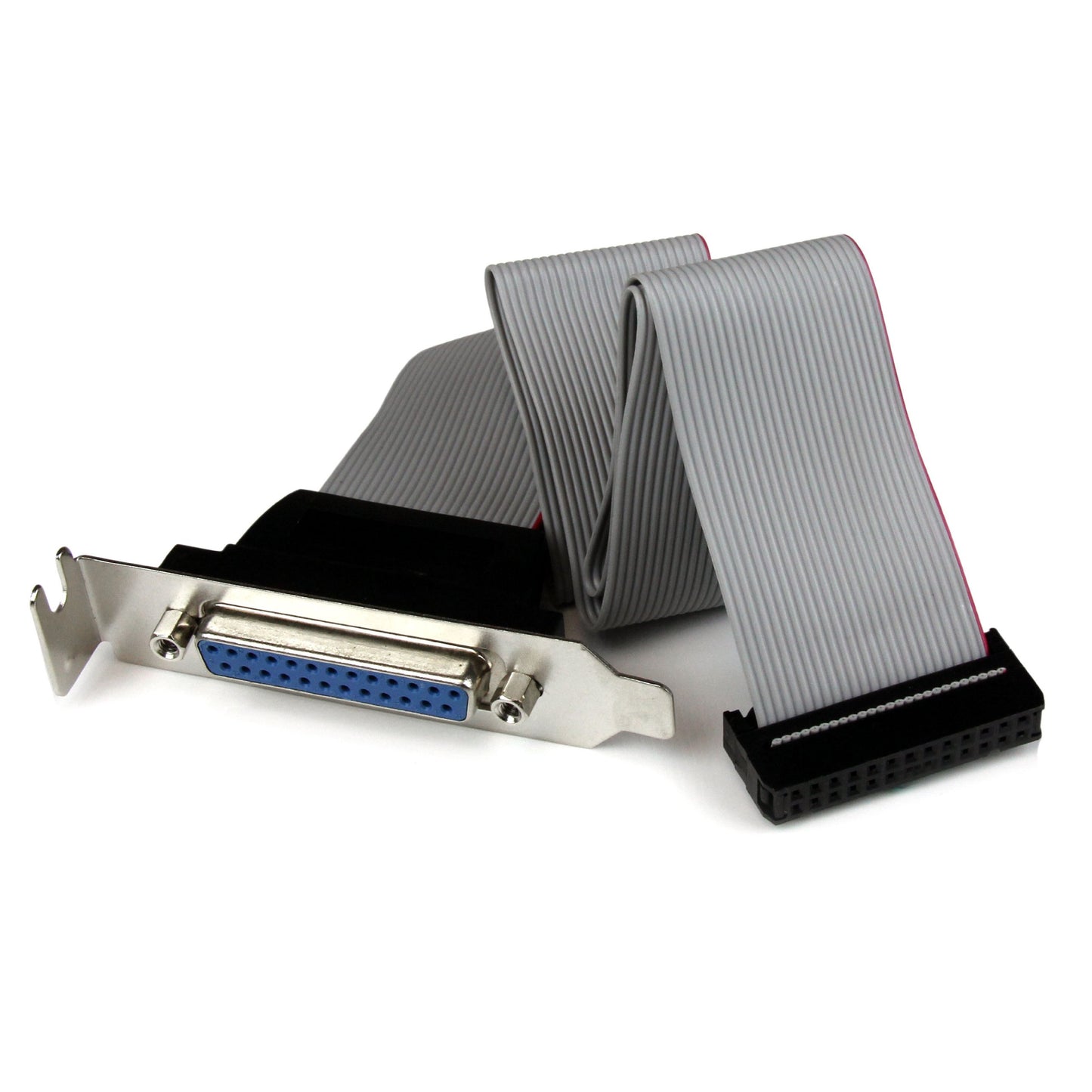 StarTech.com Low Profile 16in Parallel Port Header Cable Adapter w/ Bracket - DB25 to IDC26 Parallel Port Bracket DB-25 (F) to IDC 26 (F) (PLATE25F16LP)