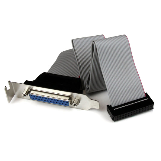 StarTech.com Low Profile 16in Parallel Port Header Cable Adapter w/ Bracket - DB25 to IDC26 Parallel Port Bracket DB-25 (F) to IDC 26 (F) (PLATE25F16LP)