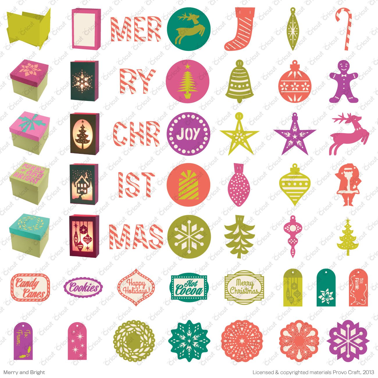 Cricut 2002309 2002309 Merry and Bright Cartridge