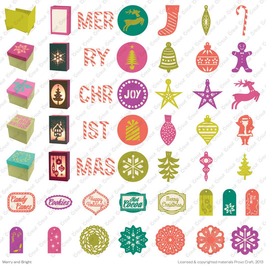 Cricut 2002309 2002309 Merry and Bright Cartridge