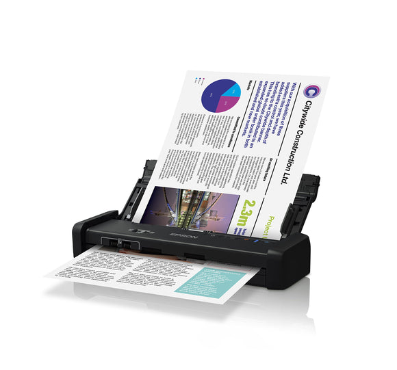 Epson DS-320 Mobile Scanner with ADF: 25ppm, Twain & ISIS Drivers, 3-Year Warranty