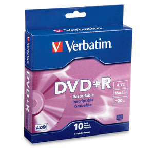 Verbatim 8.5 GB 2.4X Double Layer Recordable Disc DVD+R DL, 3-Disc Jewel Cases 95014