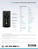 Open Box D-Link Wireless AC Smartbeam 1200 Mbps Home Cloud App Enabled Dual Band Gigabit Router (DIR-860L)