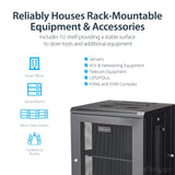 StarTech.com 15U Wall Mount Server Rack Cabinet - 4-Post Adjustable Depth (2" to 16") IT Data Equipment Enclosure w/ Cable Management -200lb/90kg (RK1520WALHM)