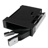StarTech.com Dual Bay 5.25" Trayless Hot Swap Mobile Rack Backplane for 2.5" and 3.5" SATA/SAS HDD or SSD with Fan (HSB2535SATBK)