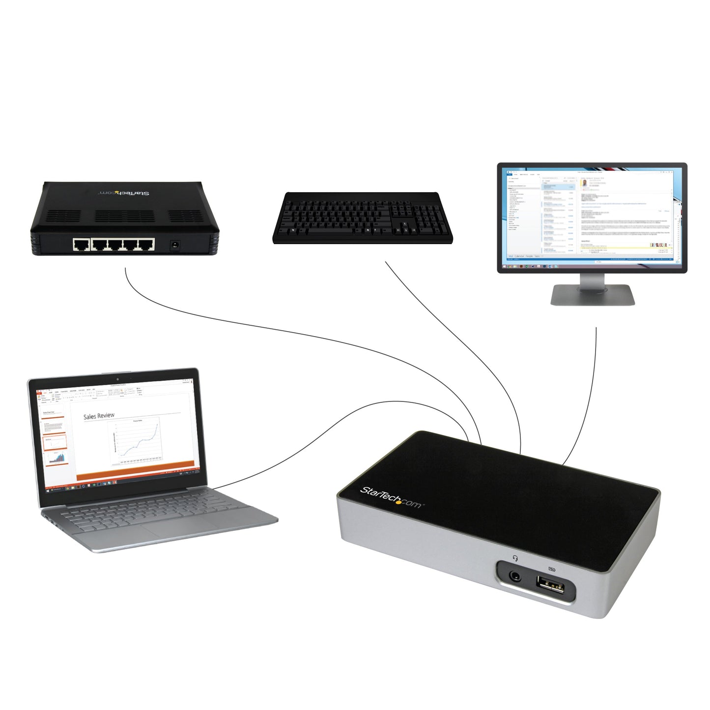 StarTech.com DVI Docking Station for Laptops - USB 3.0 - Universal Laptop Docking Station - DVI Laptop Dock (USB3VDOCKD)