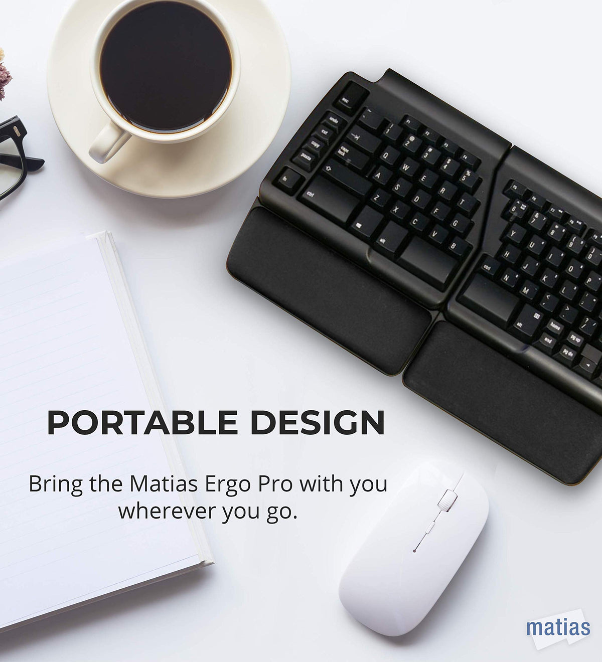 Matias Old Model Ergo Pro Keyboard for PC, Low Force Edition