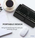 Matias Old Model Ergo Pro Keyboard for PC, Low Force Edition
