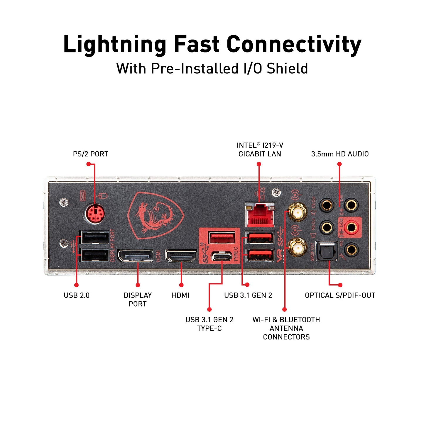 MSI MPG Z390 Gaming PRO Carbon AC LGA1151 (Intel 8th and 9th Gen) M.2 USB 3.1 Gen 2 DDR4 HDMI DP Wi-Fi SLI CFX ATX Z390 Gaming Motherboard