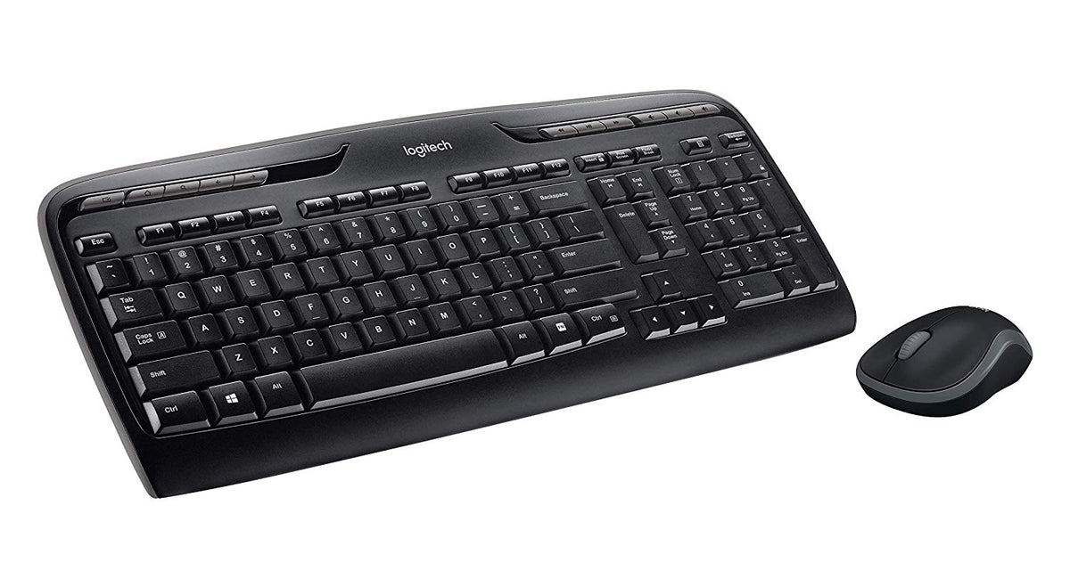 Logitech MK320 Wireless Desktop Keyboard and Mouse Combo — Entertainment Keyboard and Mouse, 2.4GHz Encrypted Wireless Connection, Long Battery Life