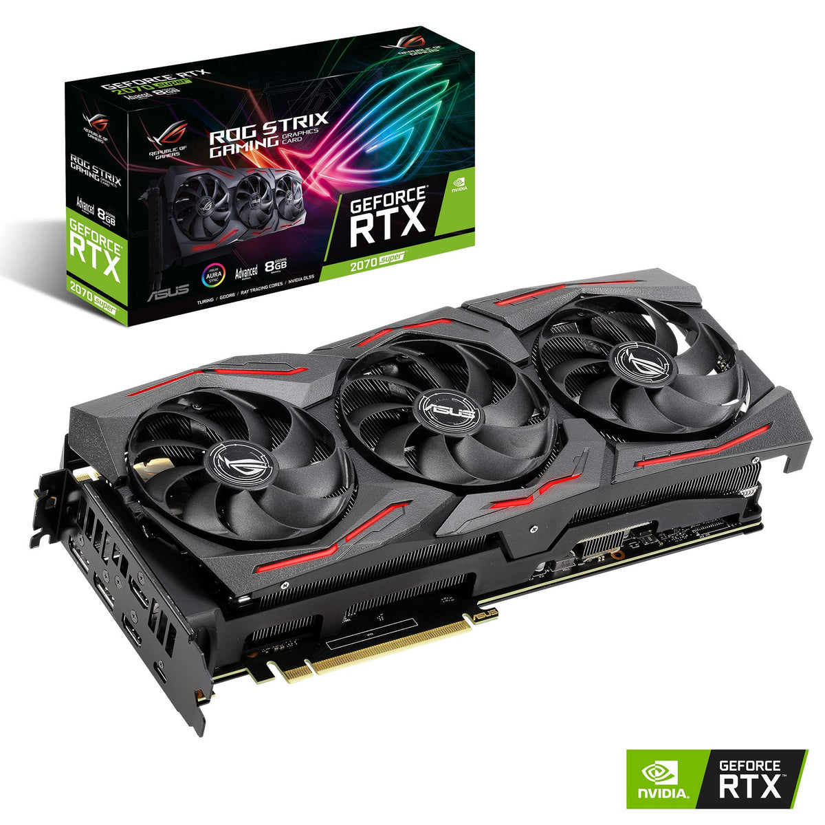 ASUS ROG Strix GeForce® RTX 2070 Super Advanced Overclocked 8G GDDR6 HDMI DisplayPort USB Type-C Gaming Graphics Card (ROG-STRIX-RTX-2070S-A8G-GAMING)
