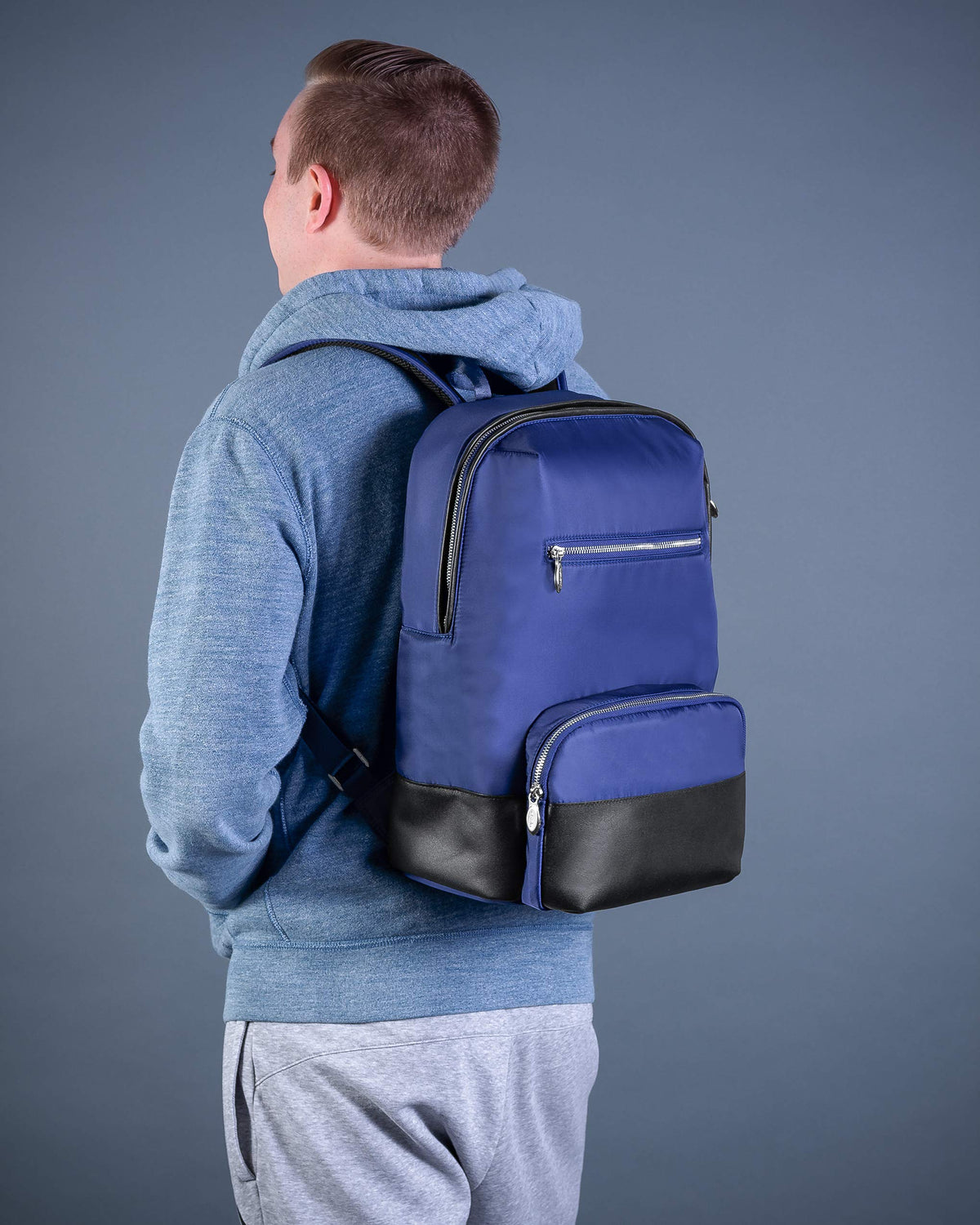 McKlein 18595 USA Brooklyn Nylon Contour Backpack Black