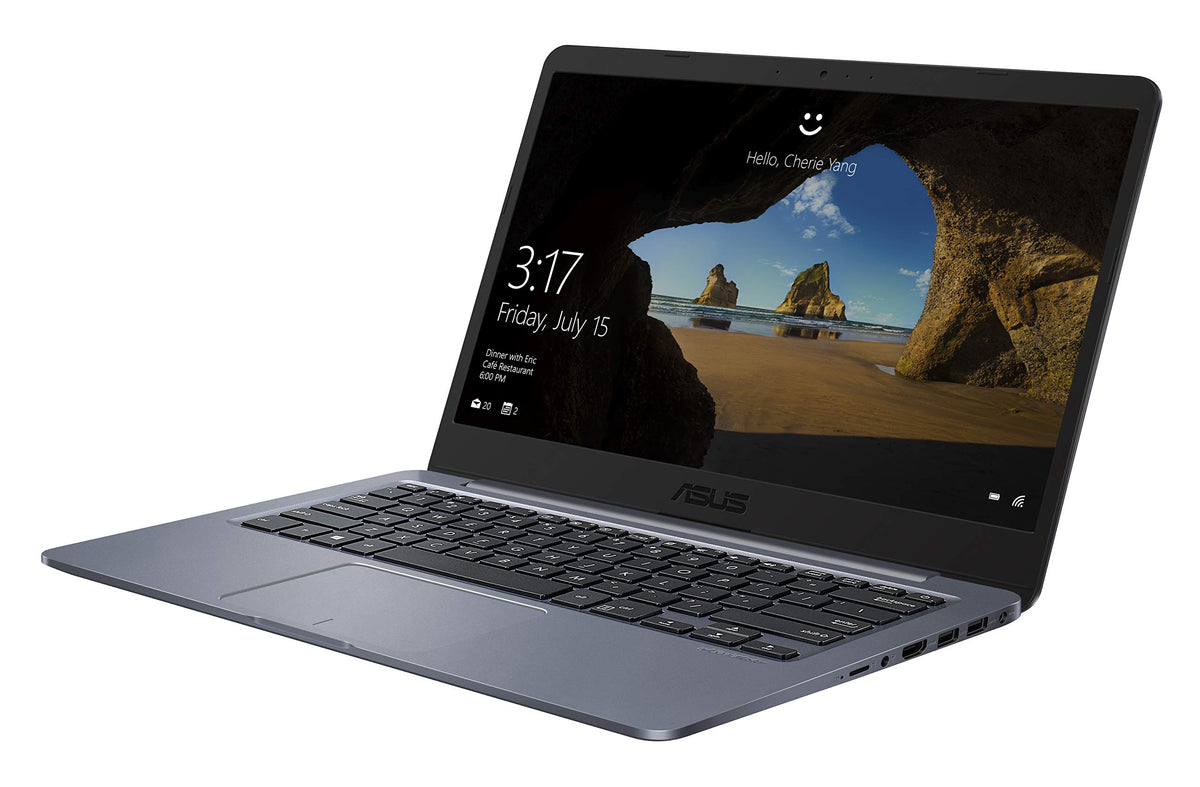 Asus 14" Thin and Light Laptop, Intel Pentium Silver N5000 (up to 2.7GHz), 4GB DDR4 RAM, 64GB EMMC, Windows 10 HOME S  L406MA-DS24