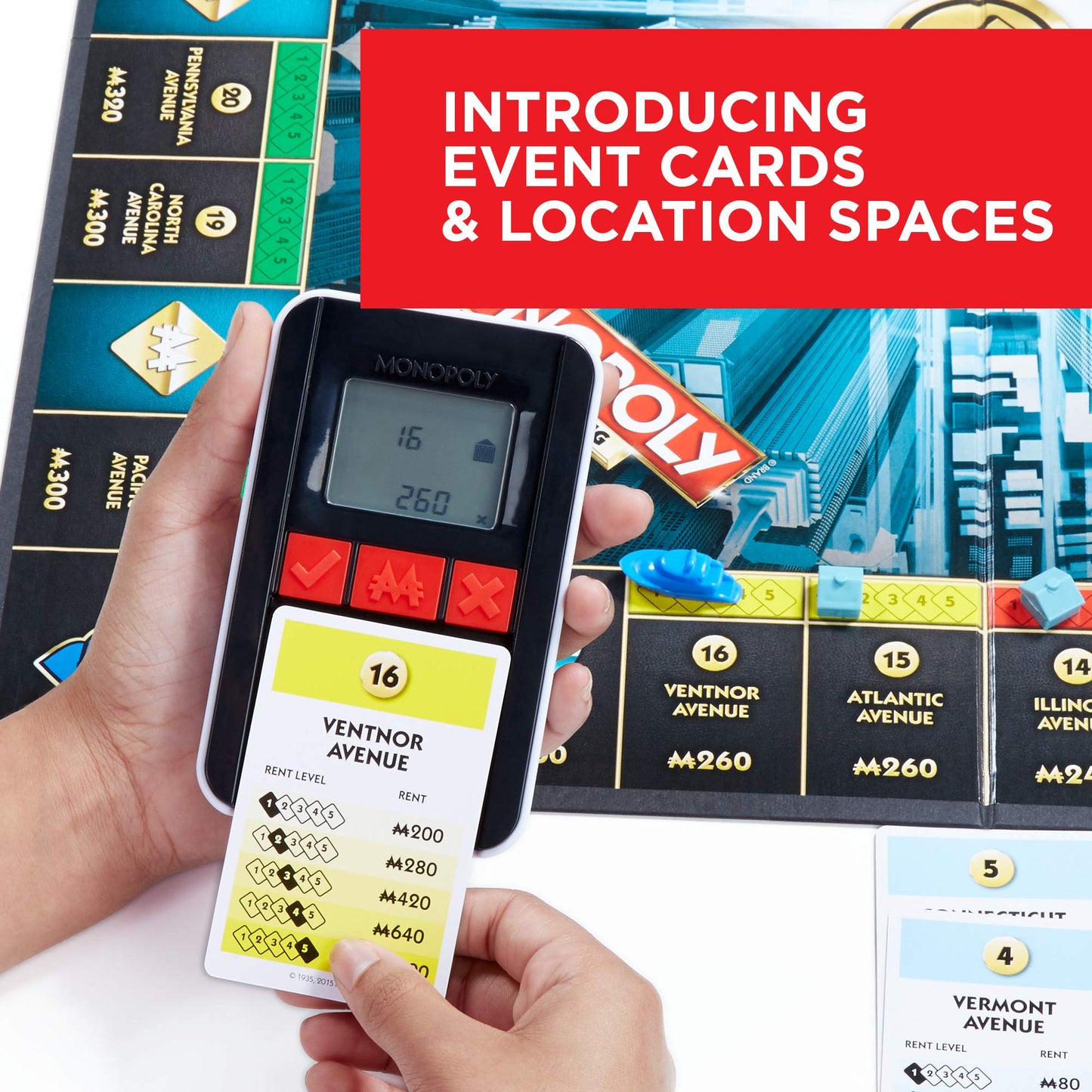 Monopoly Game: Ultimate Banking Edition Board Game, Electronic Banking Unit, Game for Families and Kids Ages 8 and Up