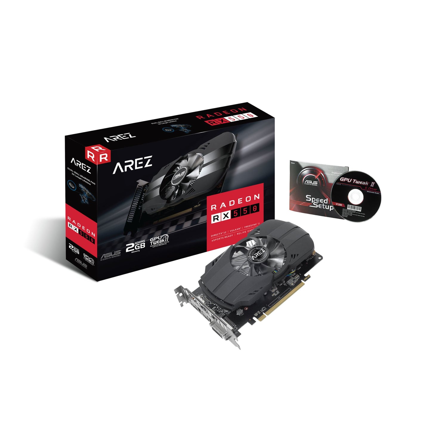 ASUS AREZ-PH-RX550-2G GDDR5 DP HDMI DVI AMD Graphics Cards
