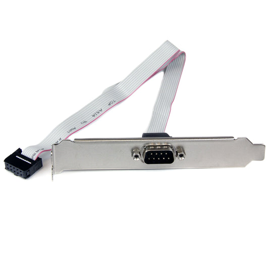 StarTech.com PLATE9M16 16-Inch 9 P Inch Serial Male to 10 P Inch Motherboard Header Slot Plate, 40cm (Gray)