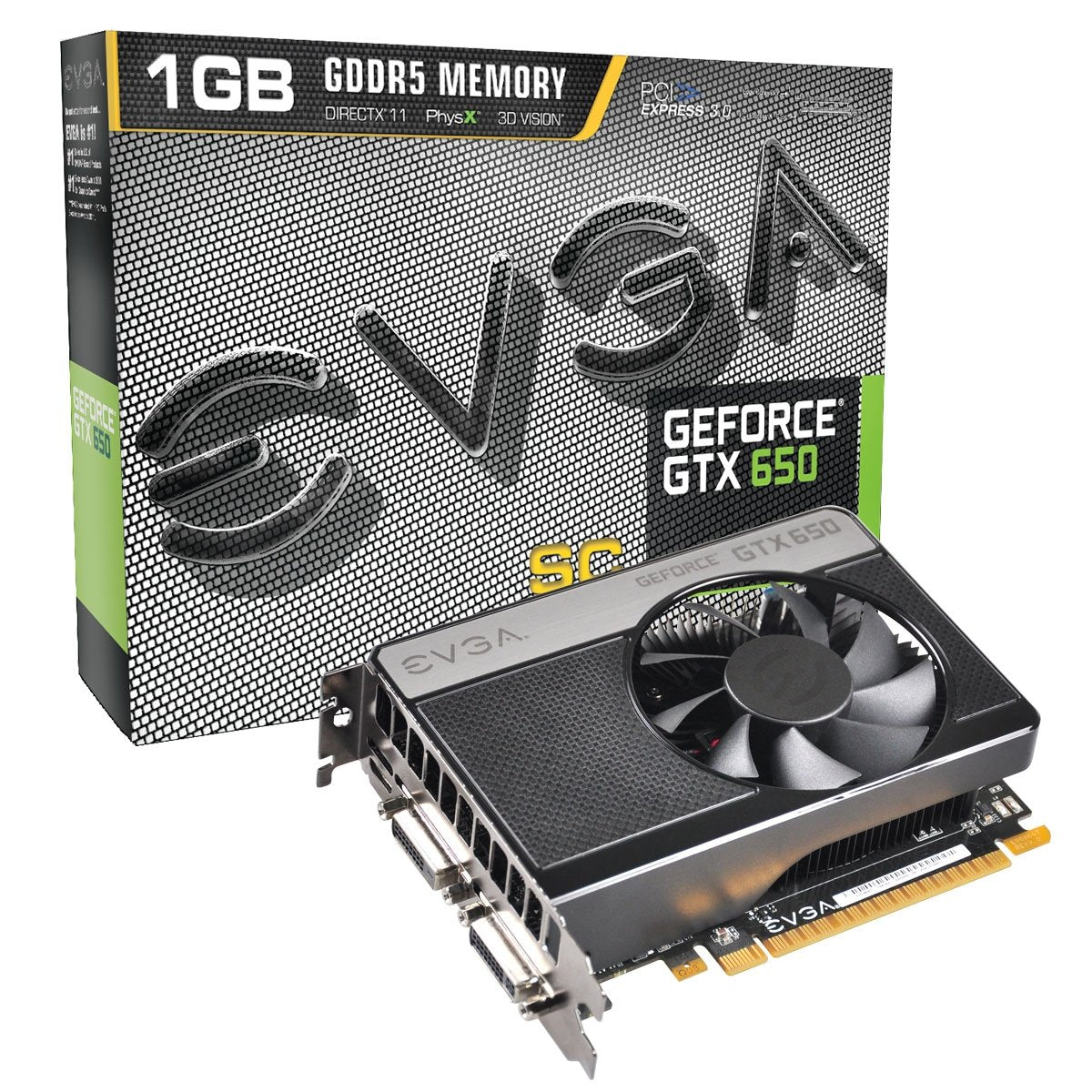 EVGA2 GeForce GTX 650 SUPERCLOCKED 1024MB GDDR5 DVI Mini-HDMI Graphics Card 01G-P4-2652-KR