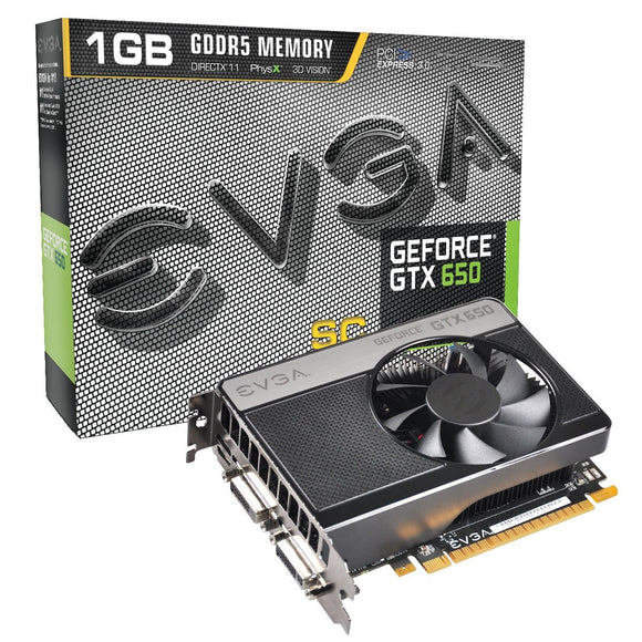 EVGA2 GeForce GTX 650 SUPERCLOCKED 1024MB GDDR5 DVI Mini-HDMI Graphics Card 01G-P4-2652-KR