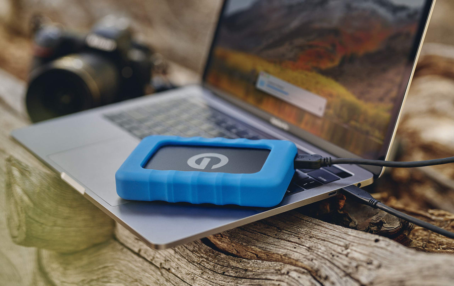 G-Technology 2TB G-Drive ev RaW Portable External Hard Drive with Removable Protective Rubber Bumper - USB 3.0-0G10199-1
