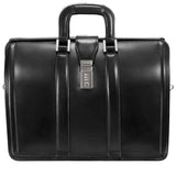 McKlein 83345 USA Morgan 17" Leather Litigator Laptop Briefcase Black