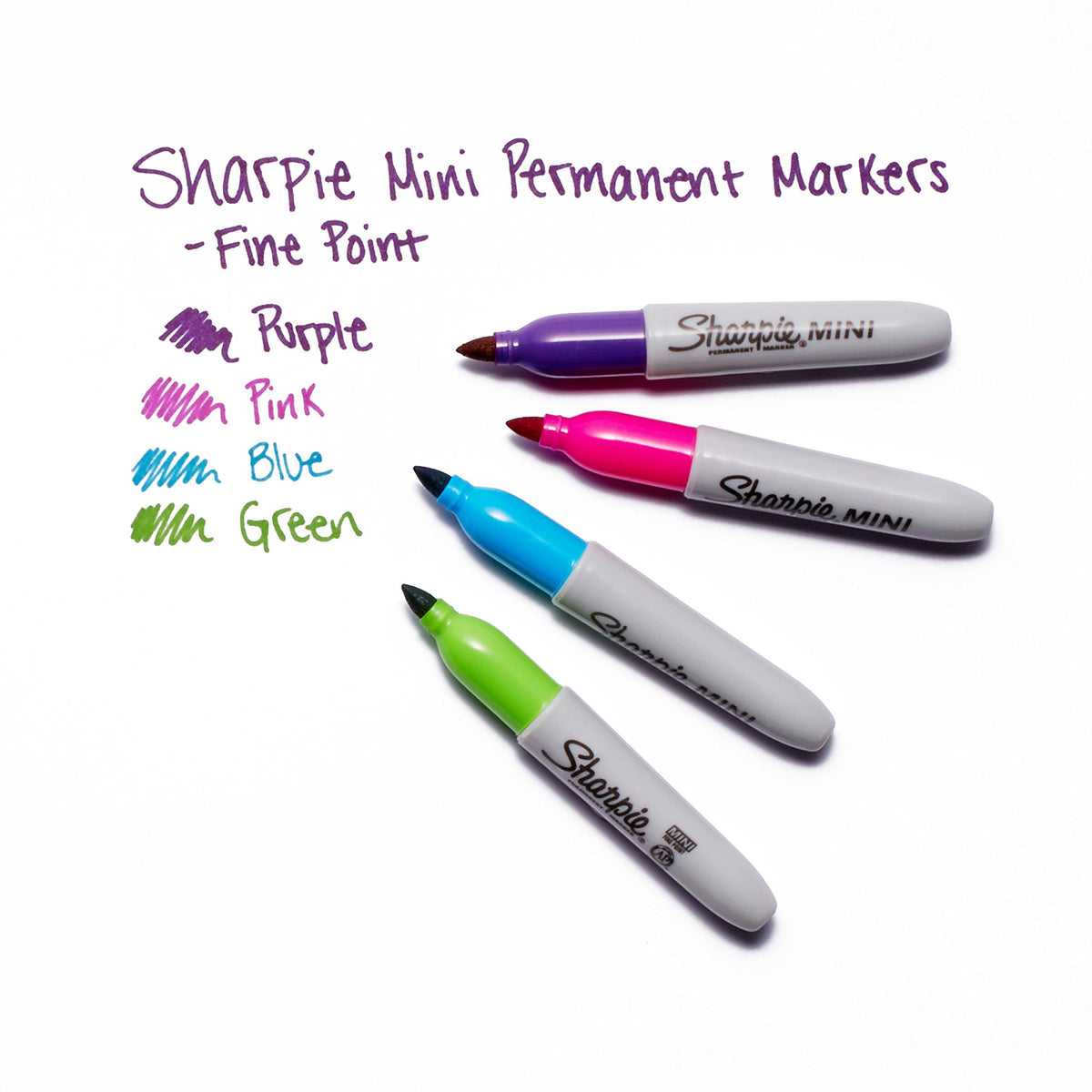 Sharpie MINI Marker Permanent, Permanent Marker Fine, 4-Carded, Assorted Inks (35108PP)