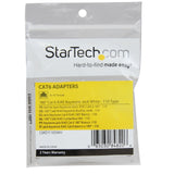 StarTech.com 180 Degree RJ45 110 Type UTP Cat 6 Ethernet Keystone Wall Jack C6KEY110SWH (White)