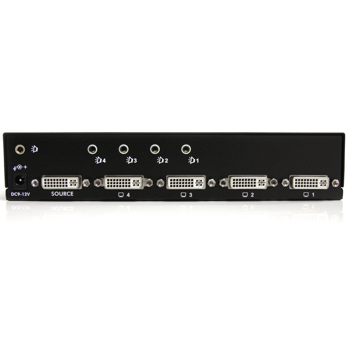 StarTech.com 4 Port DVI Video Splitter with Audio - Video/audio splitter - 4 x DVI + 4 x audio - desktop - ST124DVIA