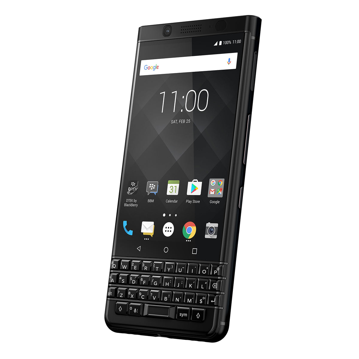 BlackBerry KEYone (64GB, 4GB RAM) BB100-7 - 4G LTE GSM Factory Unlocked DUAL SIM Android International Model (Limited Edition) Black