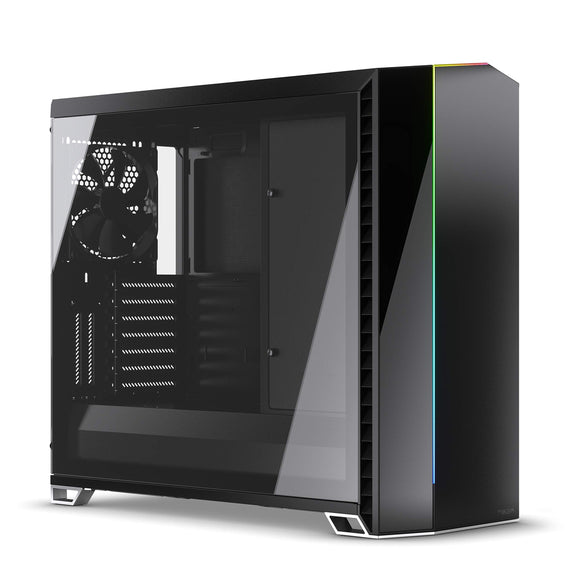 Fractal Design Vector Rs Blackout - RGB - Mid Tower Computer Case - ATX - Optimized for High Airflow and Silent Computing - PSU Shroud - Modular Interior - Water-Cooling Ready - Tempered Glass