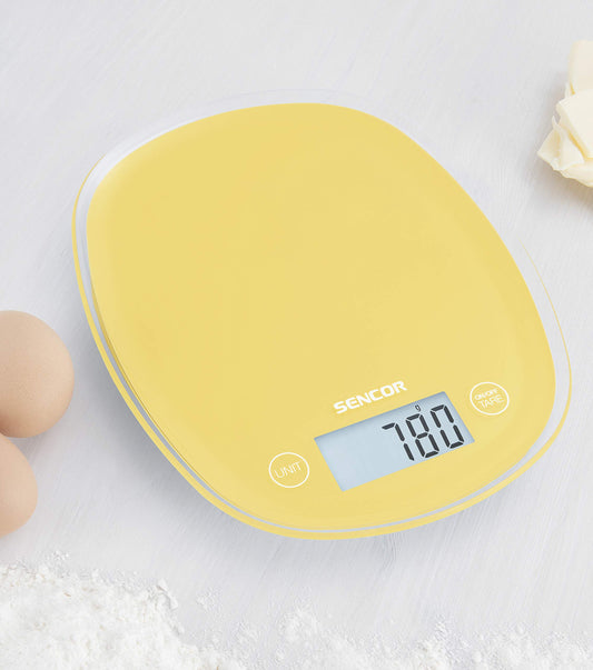 Sencor SKS 36YL-NA Kitchen Scales, Sunflower Yellow