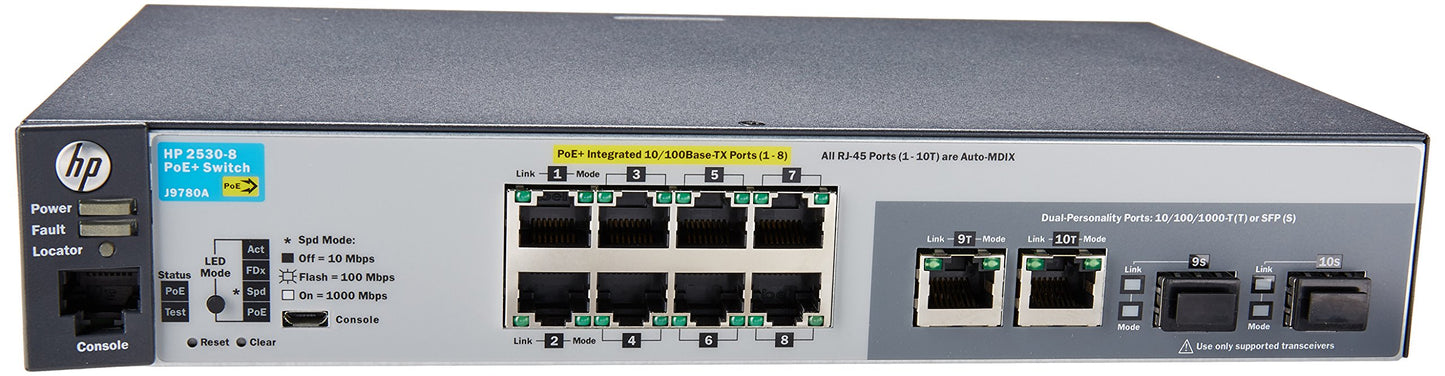 Hp 2530-8-Poe+ Switch